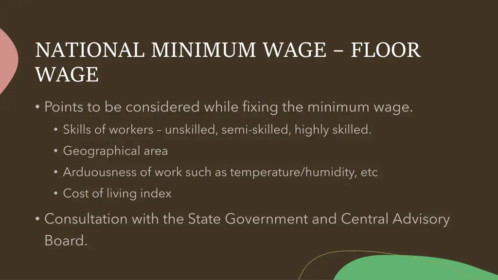 national minimum wage floor wage
