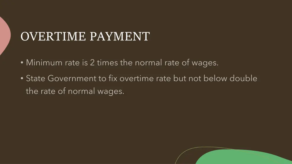 overtime payment