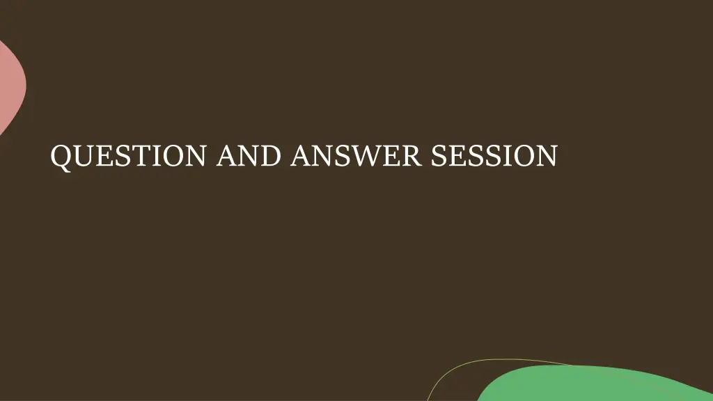 question and answer session