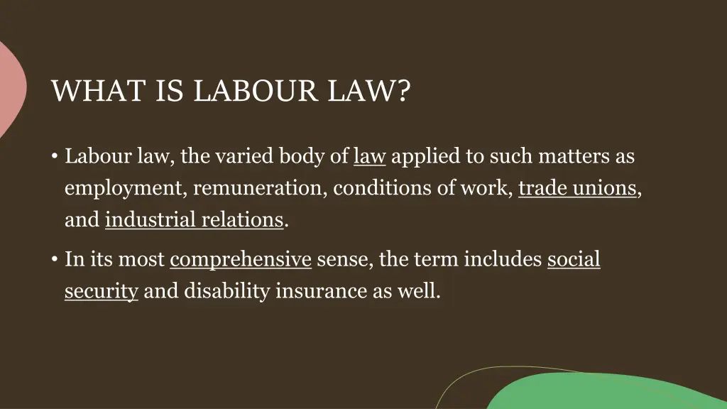 what is labour law