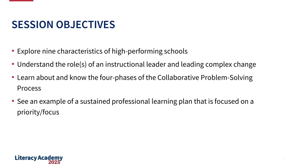 session objectives
