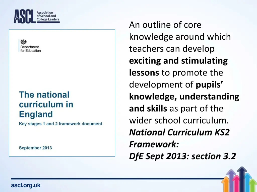 an outline of core knowledge around which