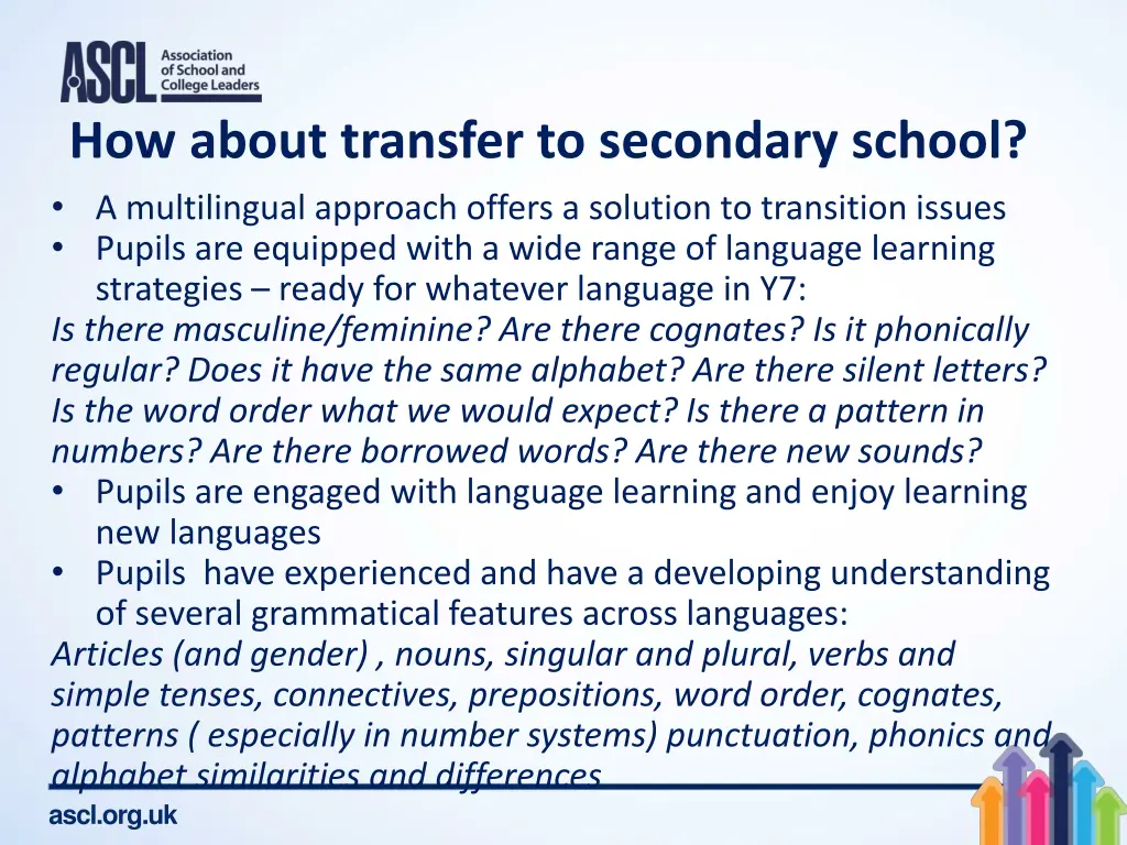how about transfer to secondary school