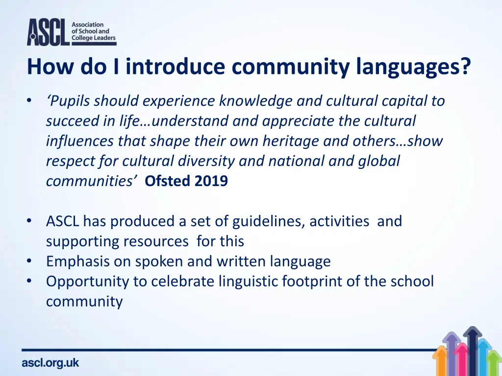 how do i introduce community languages
