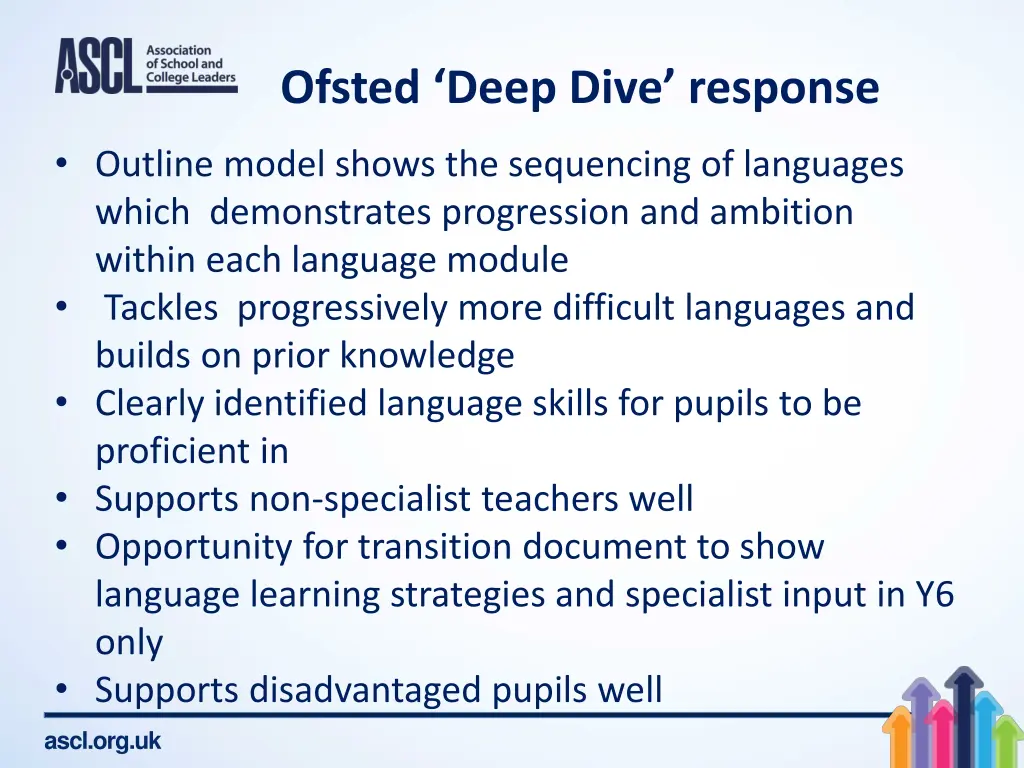 ofsted deep dive response
