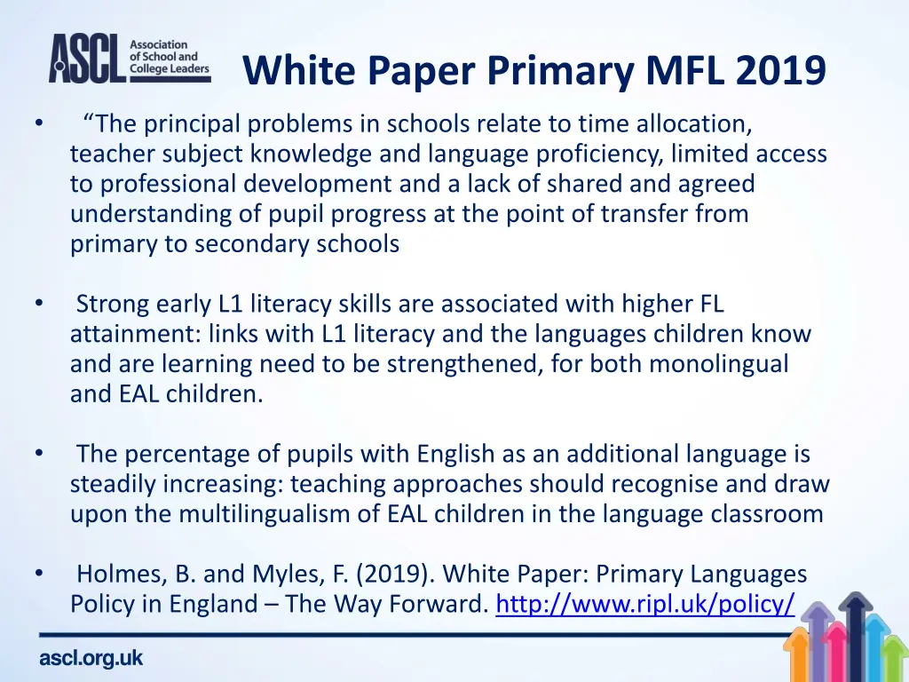 white paper primary mfl 2019