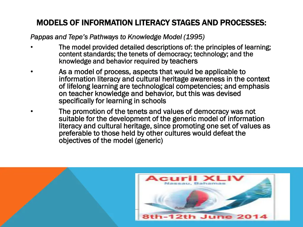 models models of information literacy stages 2