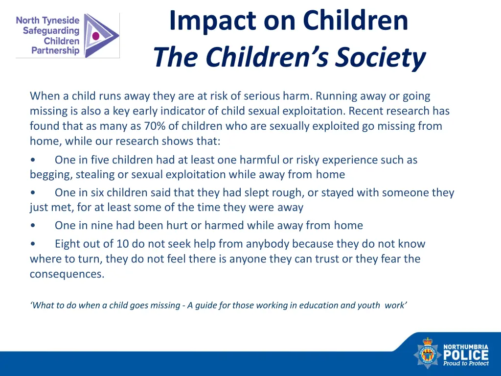 impact on children the children s society