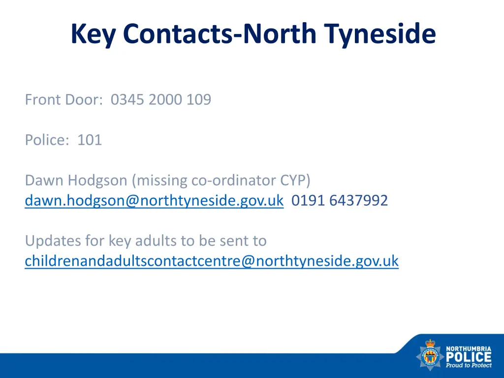 key contacts north tyneside