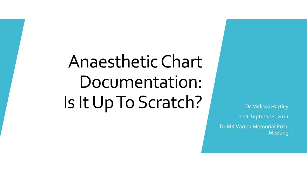 anaesthetic chart documentation