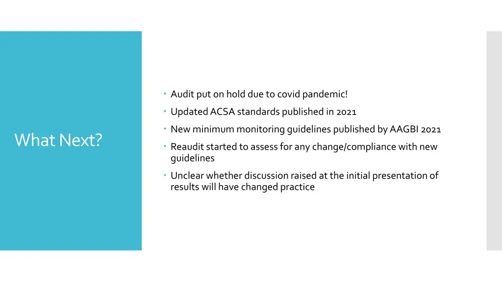 audit put on hold due to covid pandemic