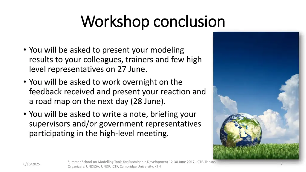 workshop conclusion workshop conclusion