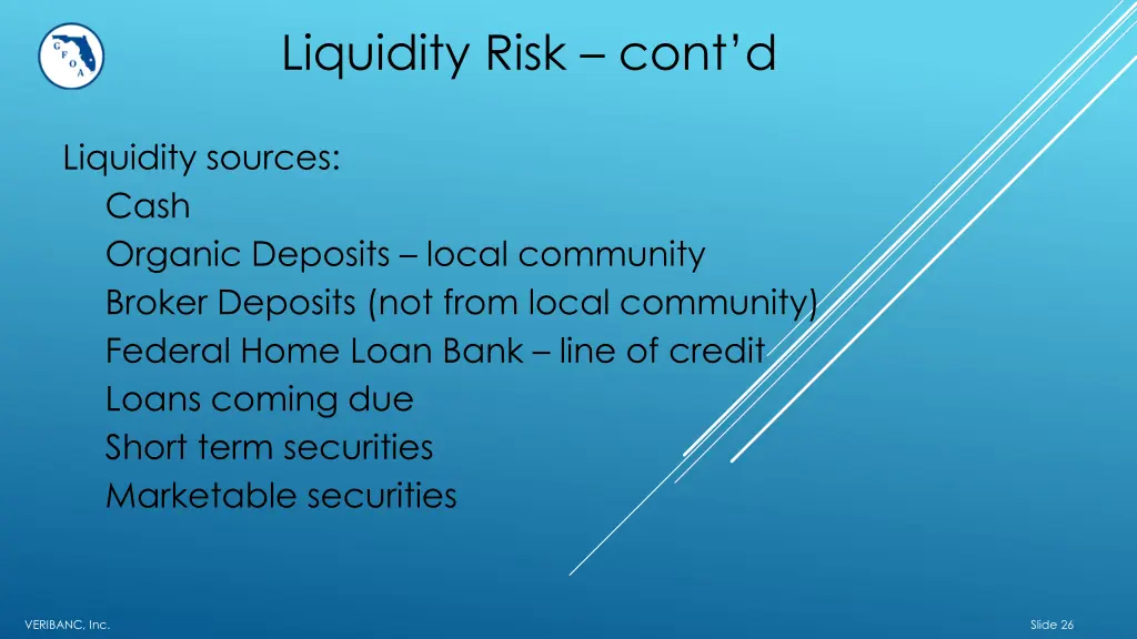 liquidity risk cont d