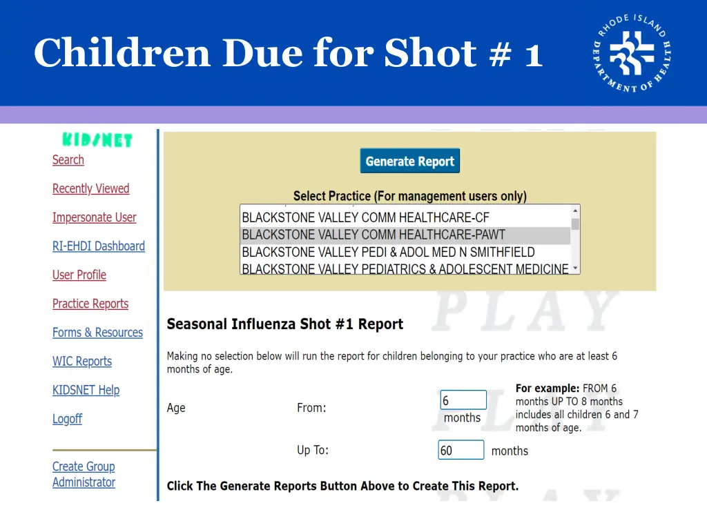children due for shot 1