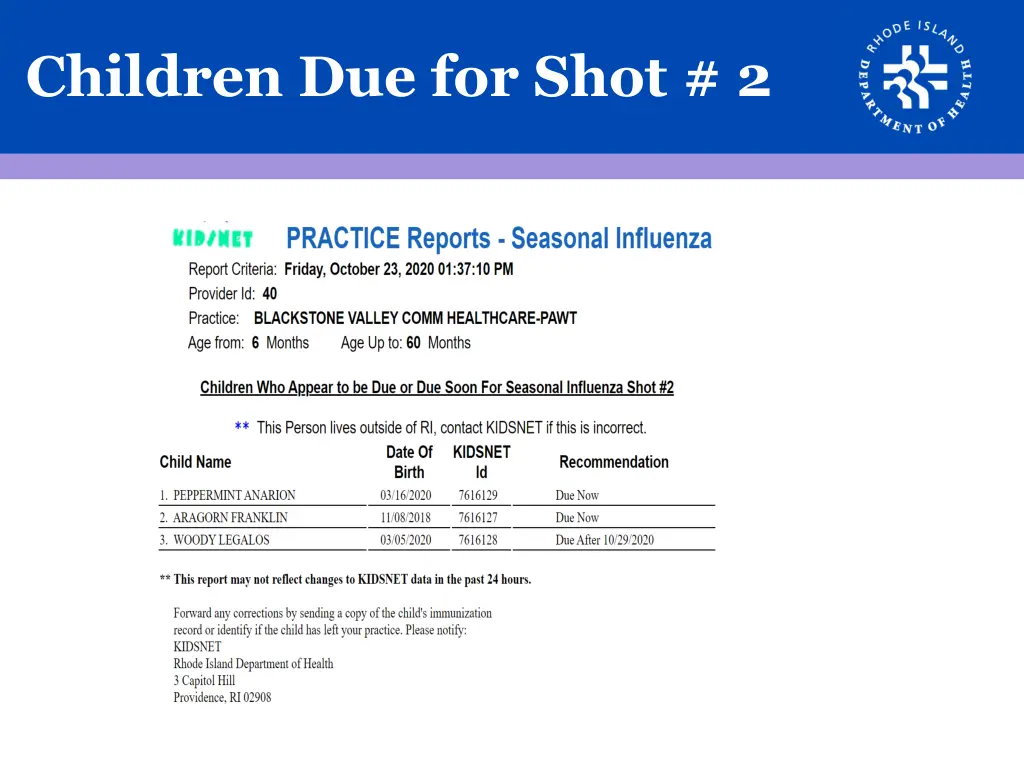 children due for shot 2 1