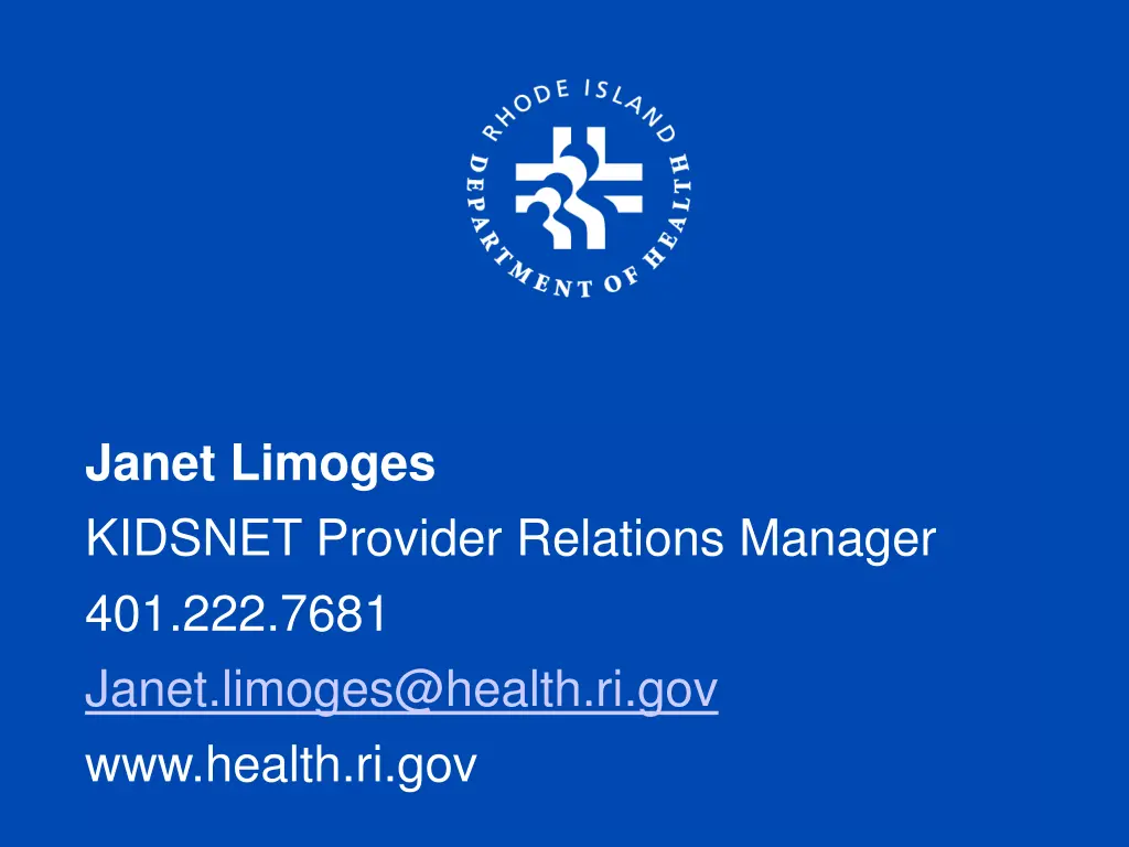 janet limoges kidsnet provider relations manager