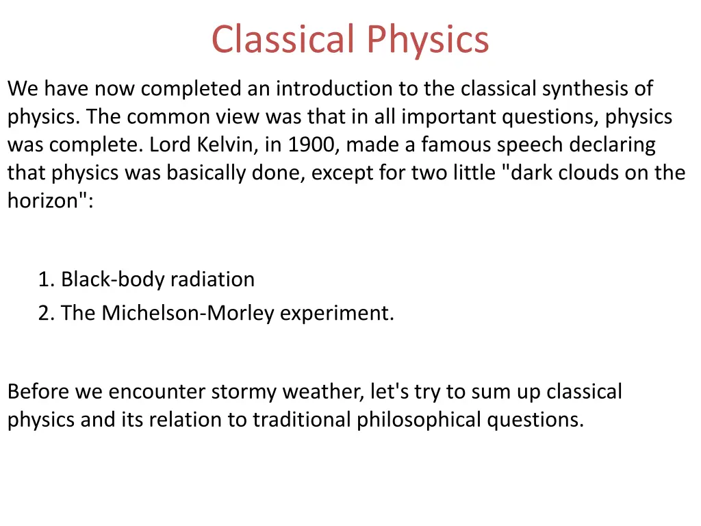 classical physics