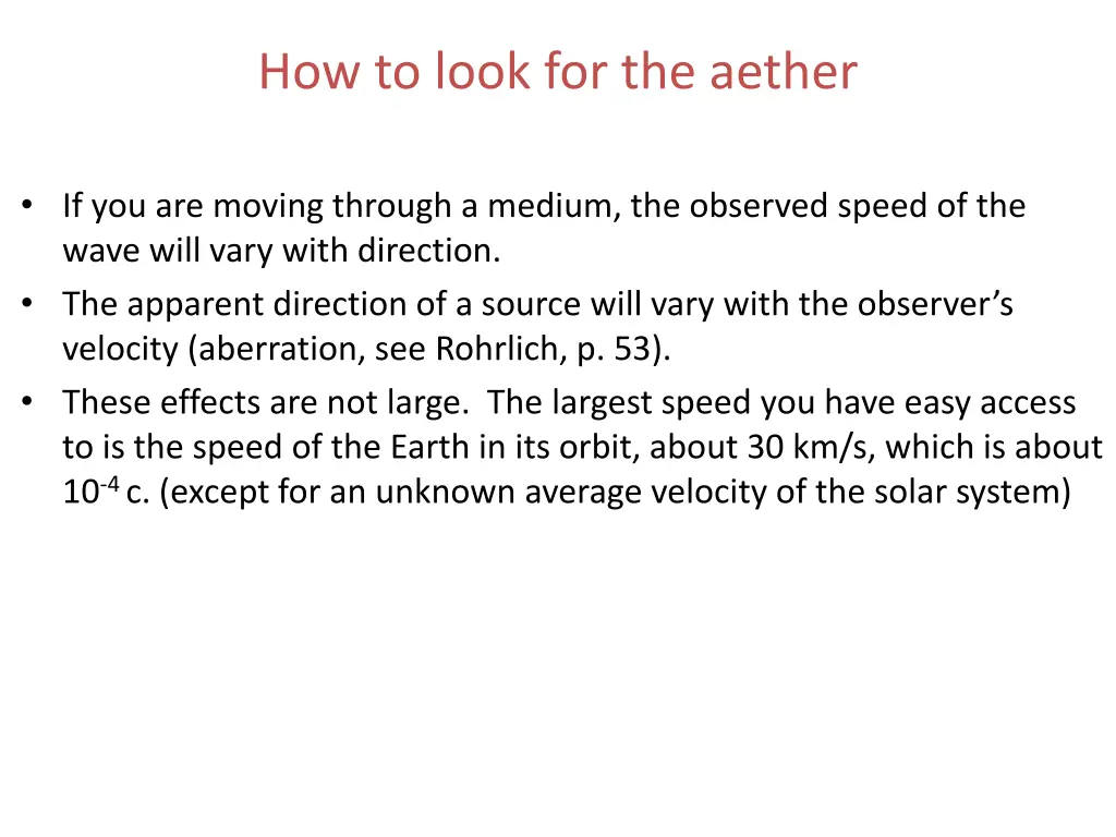 how to look for the aether