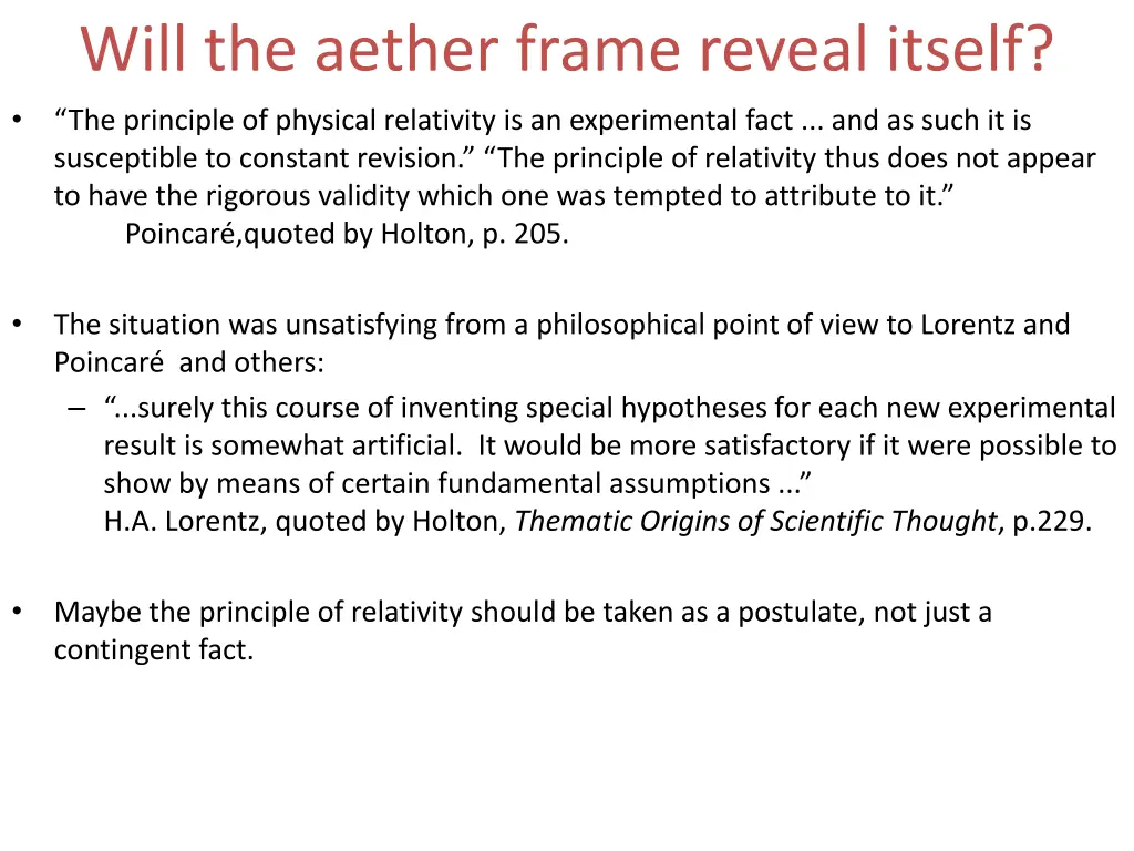 will the aether frame reveal itself
