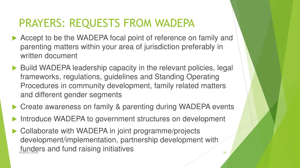 prayers requests from wadepa