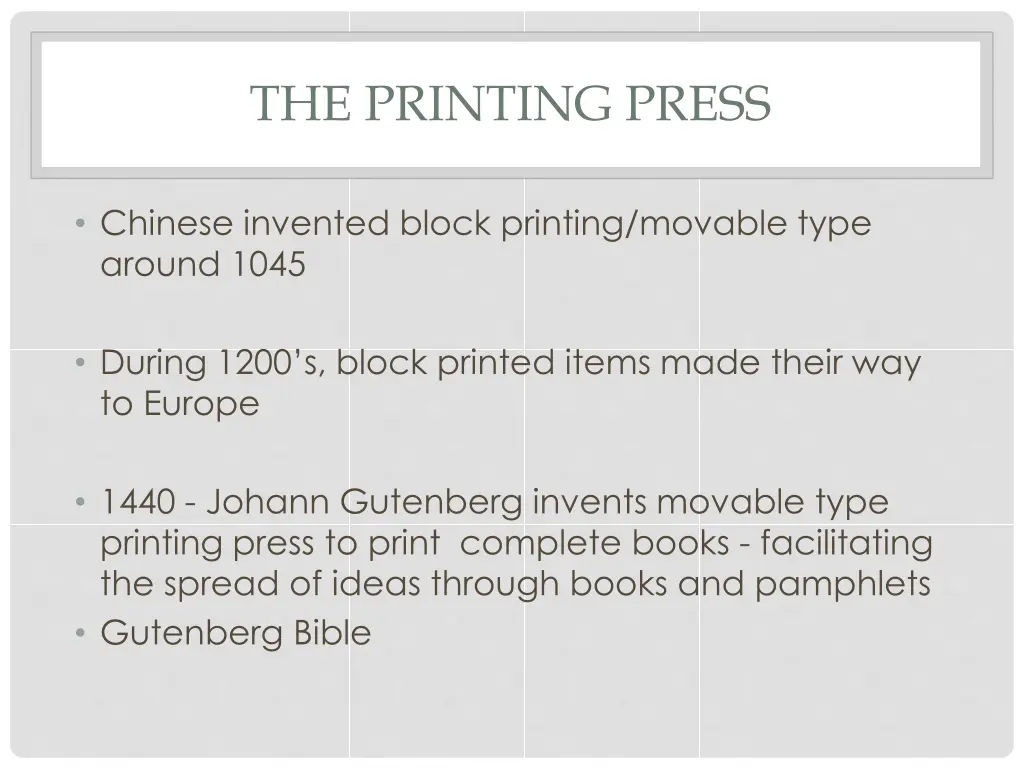 the printing press