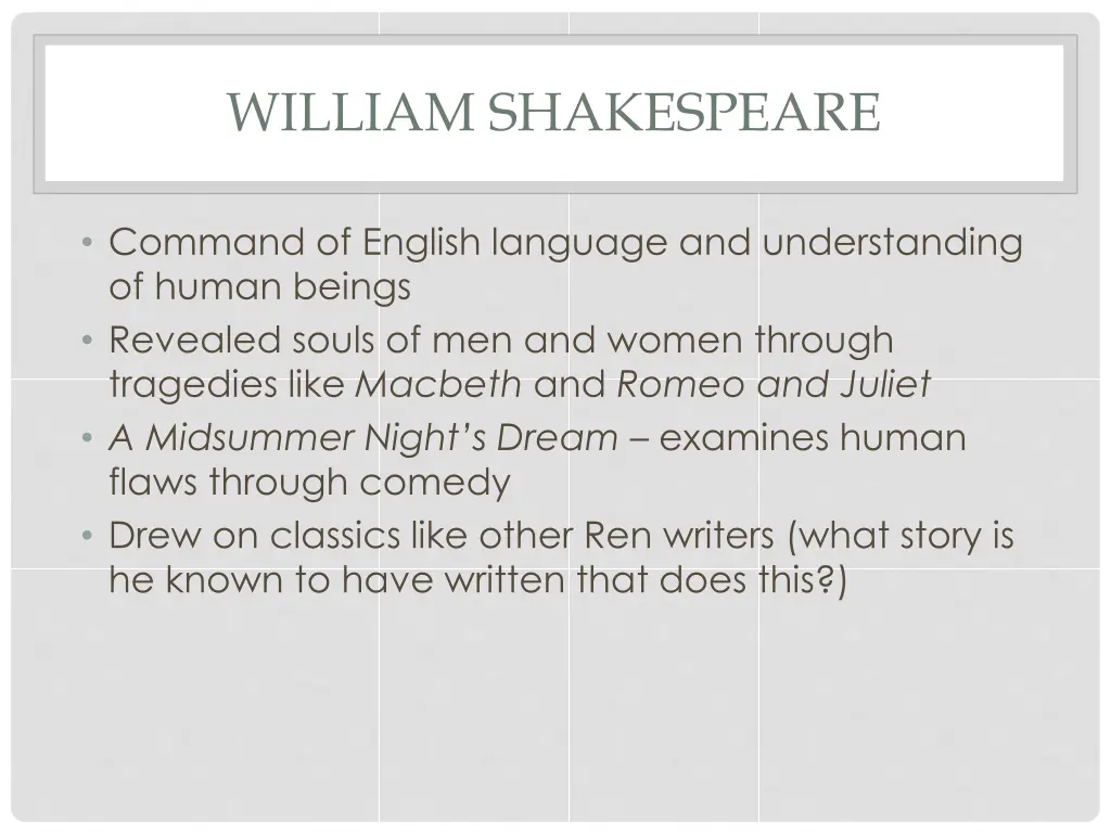 william shakespeare