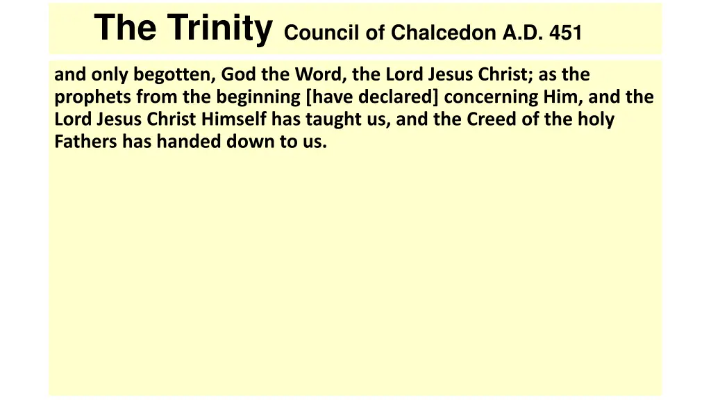 the trinity council of chalcedon a d 451 1