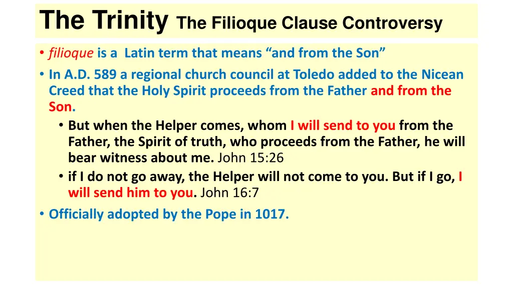 the trinity the filioque clause controversy