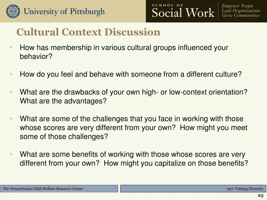 cultural context discussion