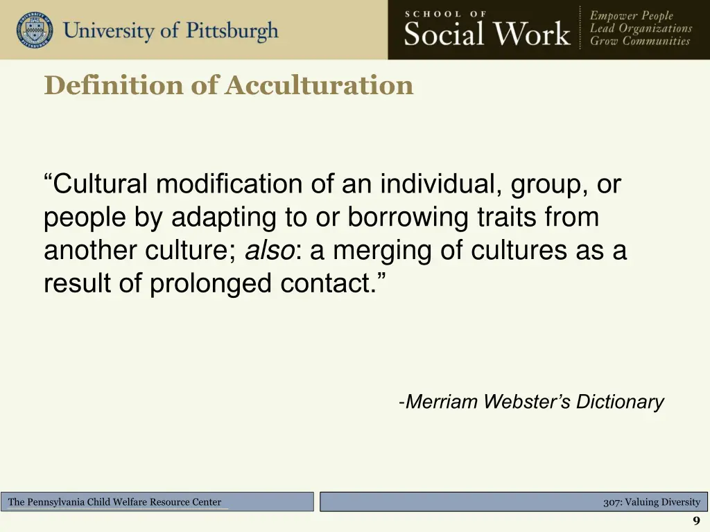 definition of acculturation