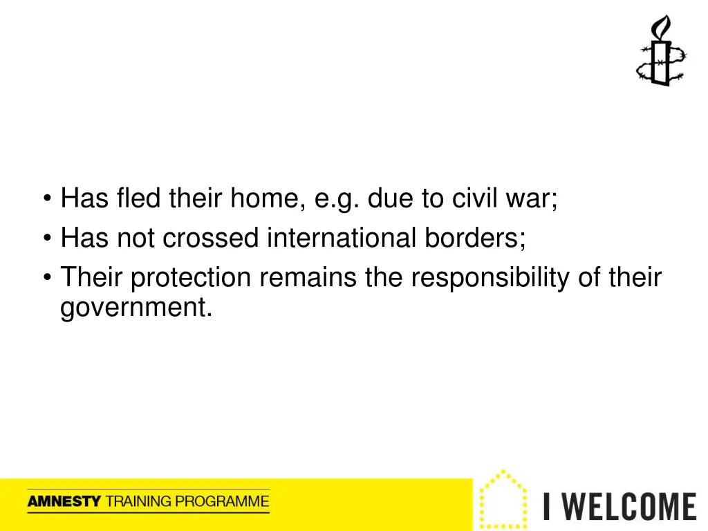 has fled their home e g due to civil