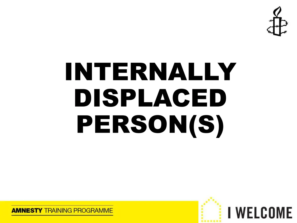 internally displaced person s