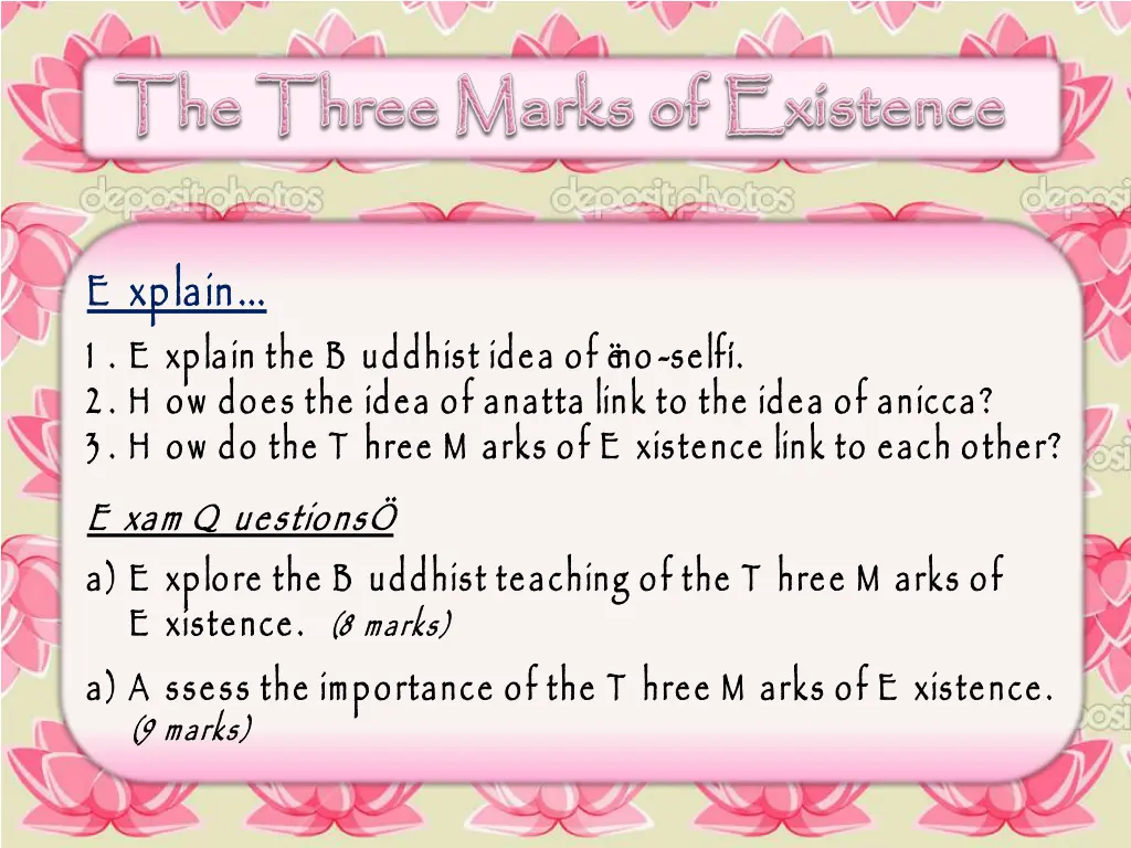 e xplain 1 1 e xplain the b uddhist idea