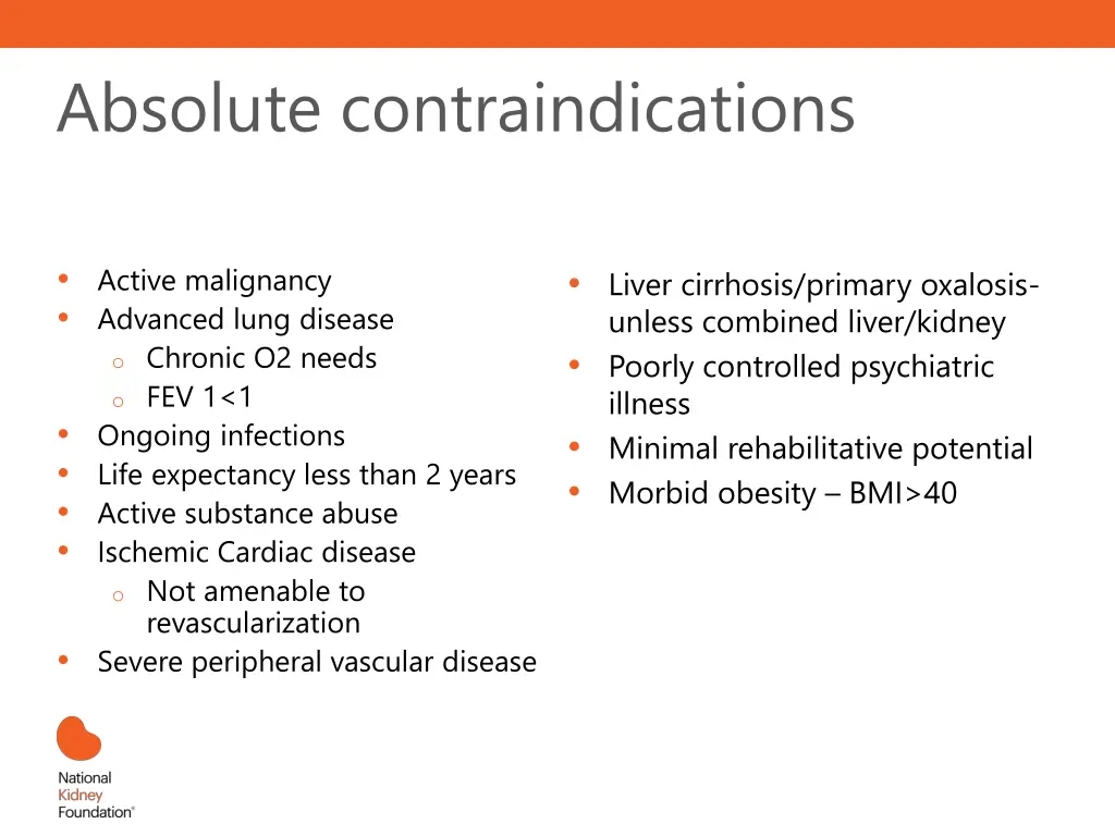 absolute contraindications