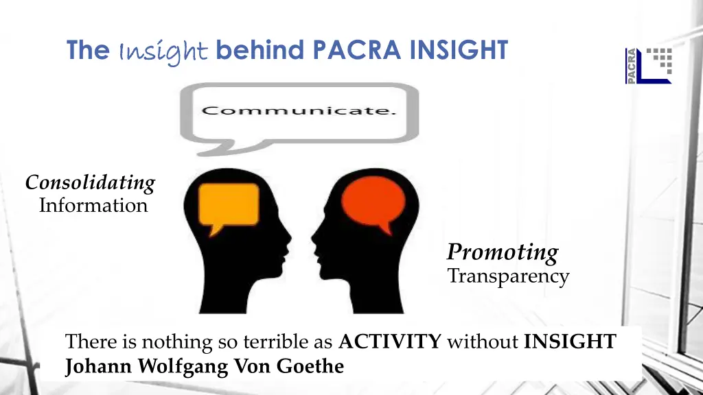 the insight insight behind pacra insight