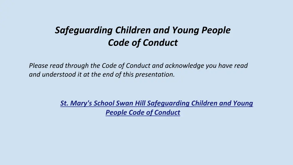 safeguarding children and young people code