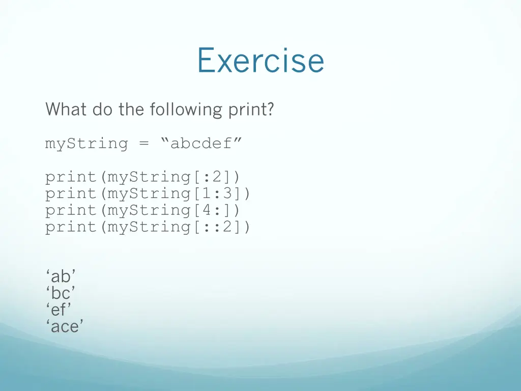 exercise 1