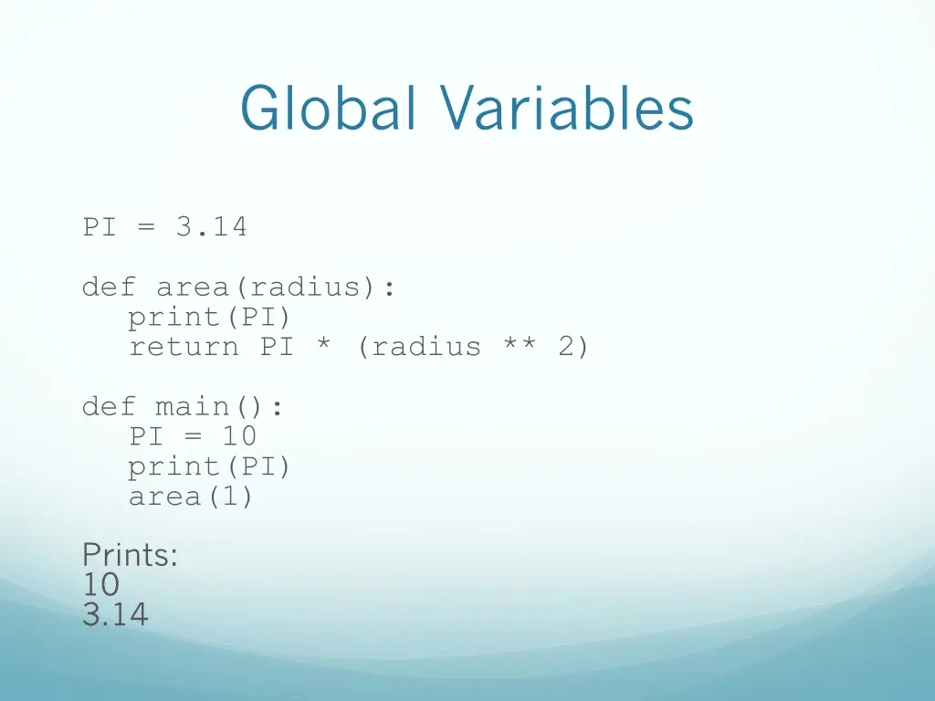 global variables 3