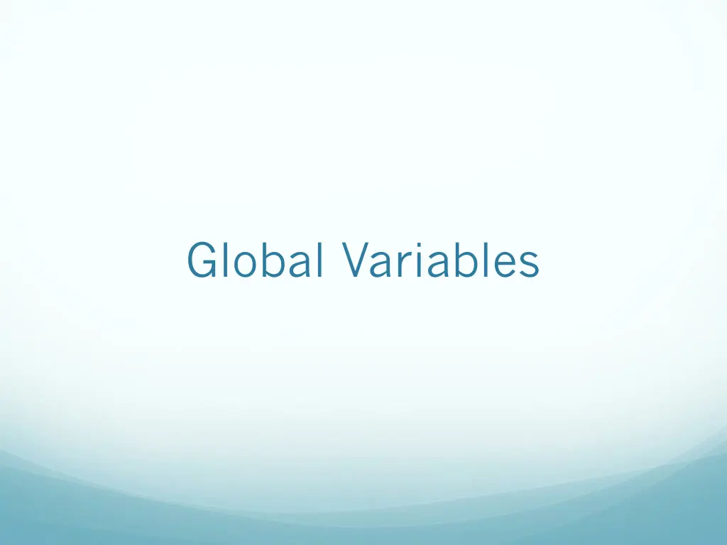global variables