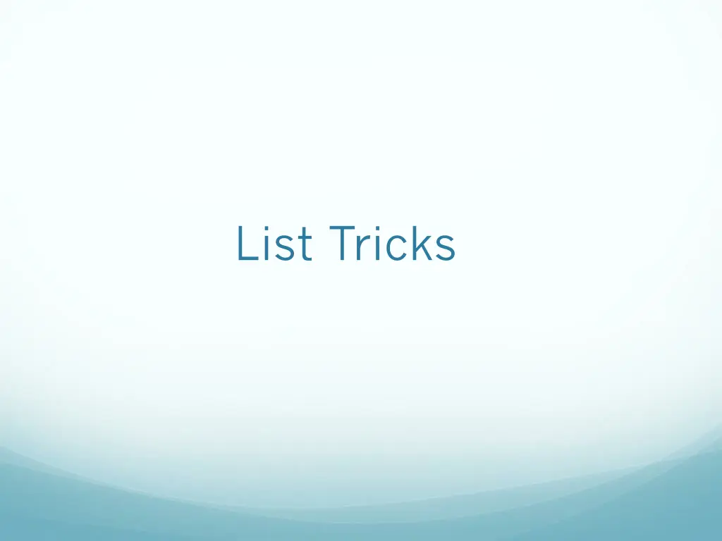 list tricks