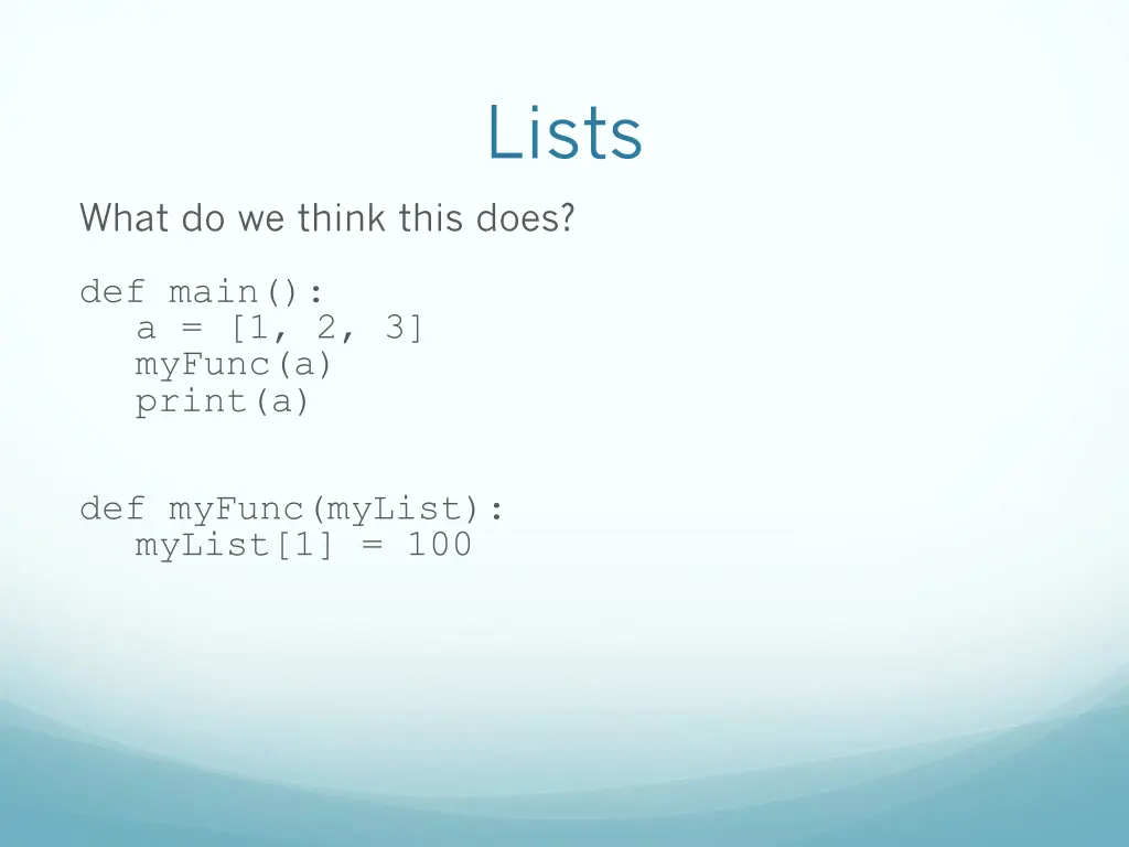 lists 1