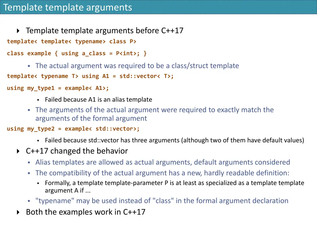template template arguments