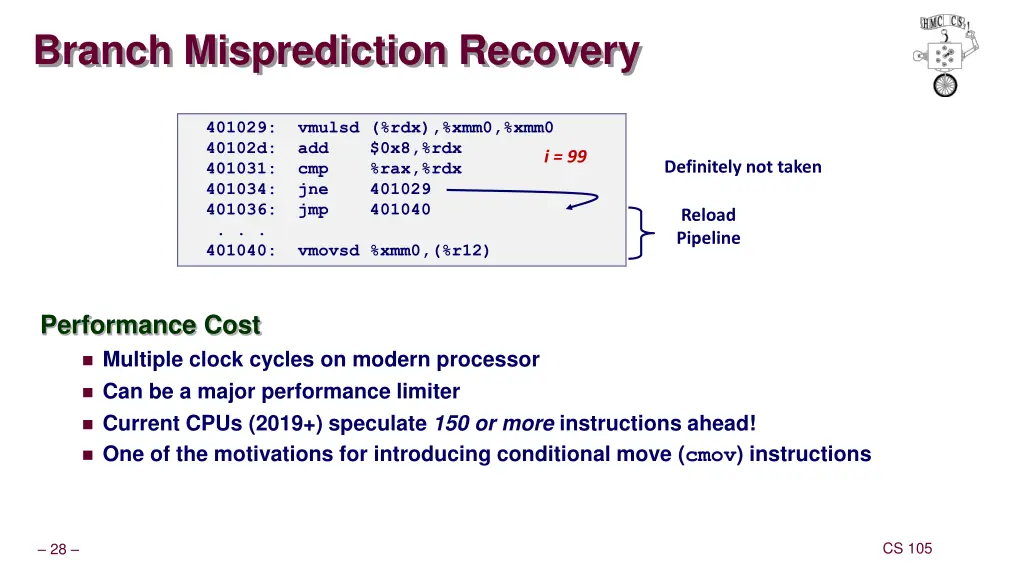 branch misprediction recovery
