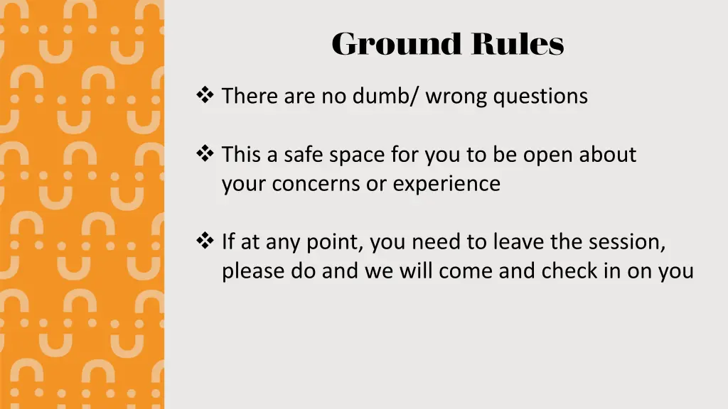 ground rules