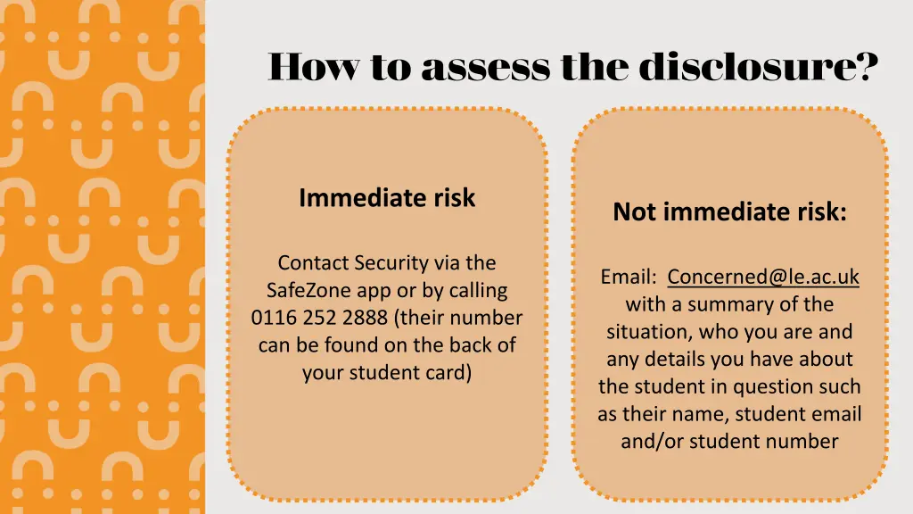 how to assess the disclosure 1