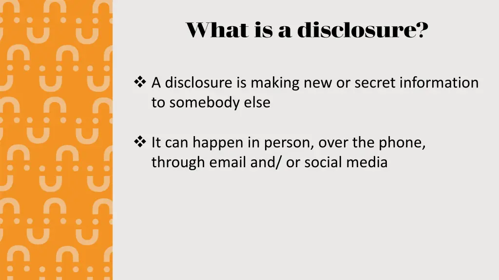 what is a disclosure