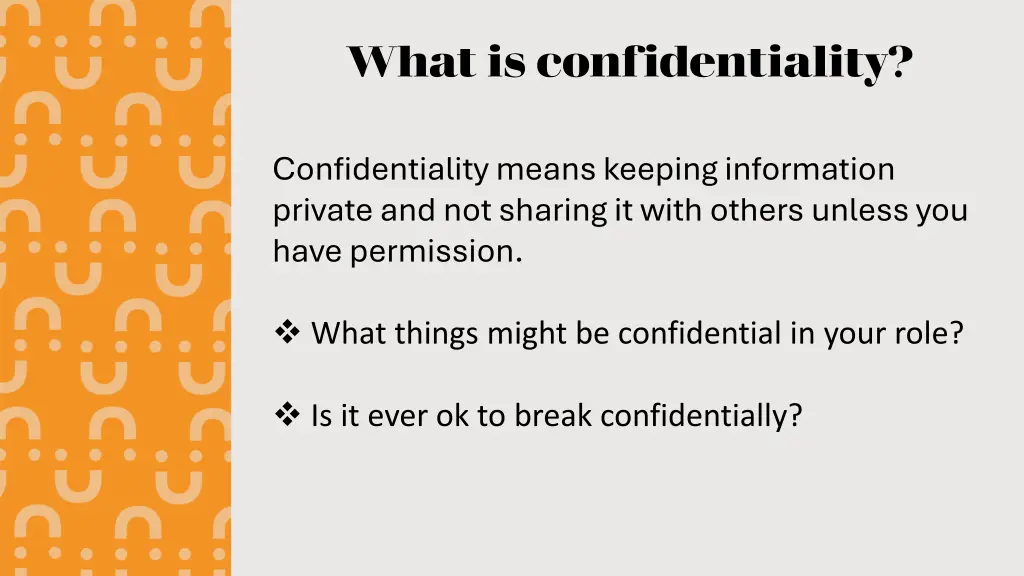 what is confidentiality 1