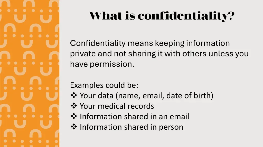 what is confidentiality