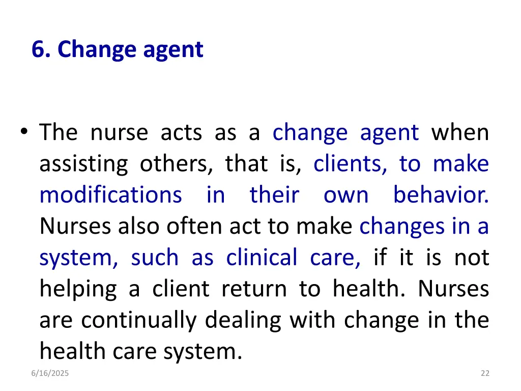 6 change agent