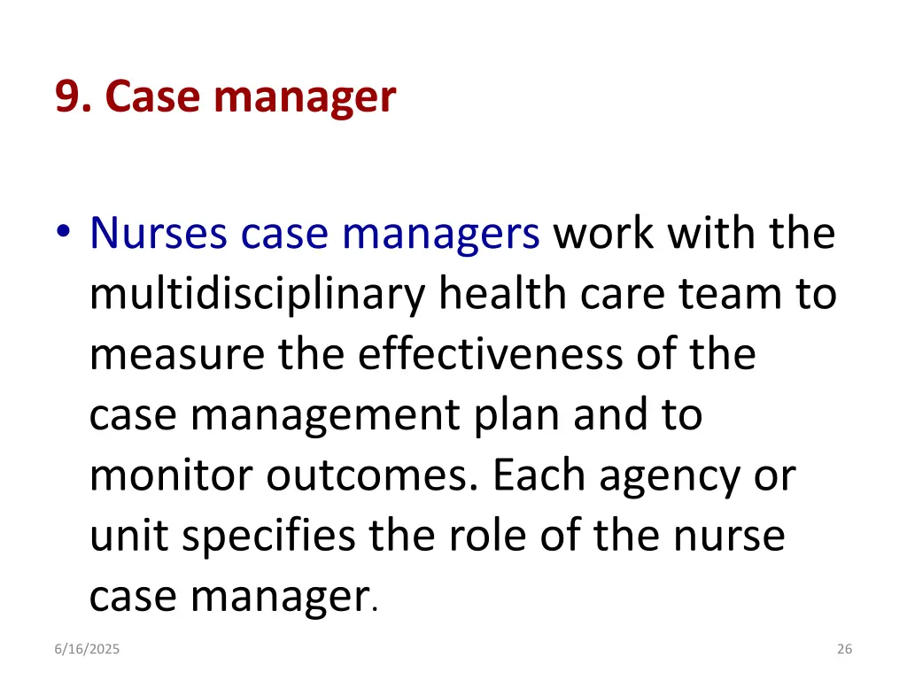 9 case manager